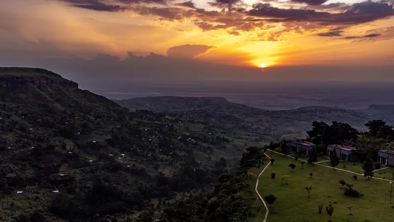 magical sunsets in Sipi on Mount Elgon